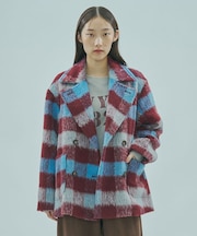 SHAGGY CHECK COAT