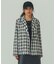 FLOWER PRINT CHECK SHIRT