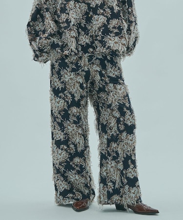 FLOWER JACQUARD PANTS