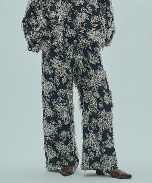 FLOWER JACQUARD PANTS