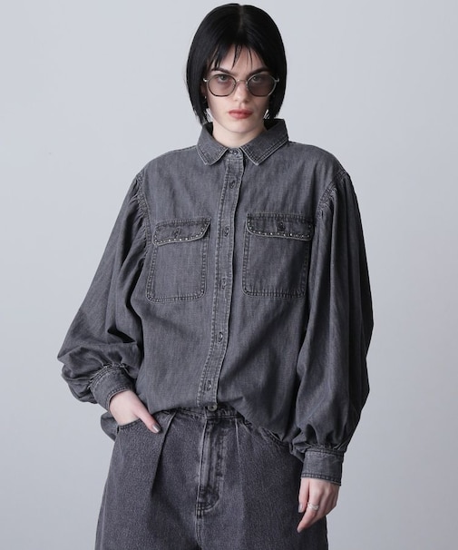 VOLUME SLEEVE DENIM SHIRTS
