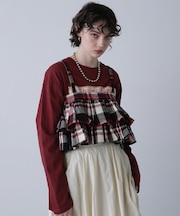 ワッフルチェックビスチェ