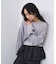 LAME RUFFLE SLEEVE SWEAT
