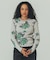 FLOWER PRINT WAFFLE TOP