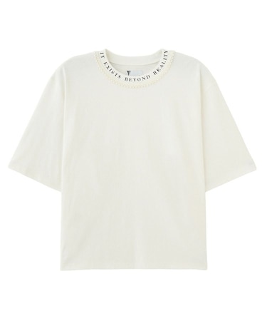 PEARL NECK TEE