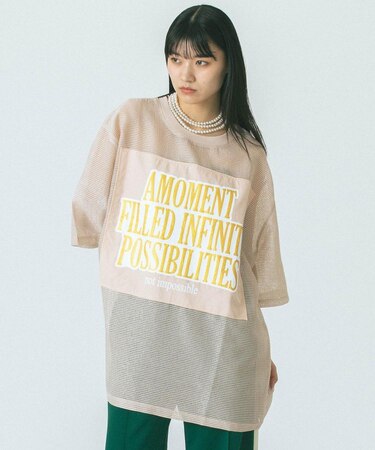 MESH METARIC PRINT TOP
