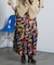 PRINT GATHERED SKIRT