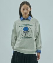 ROSE PRINT L/S SWEAT