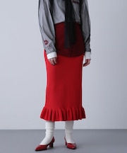 リブニットスカート