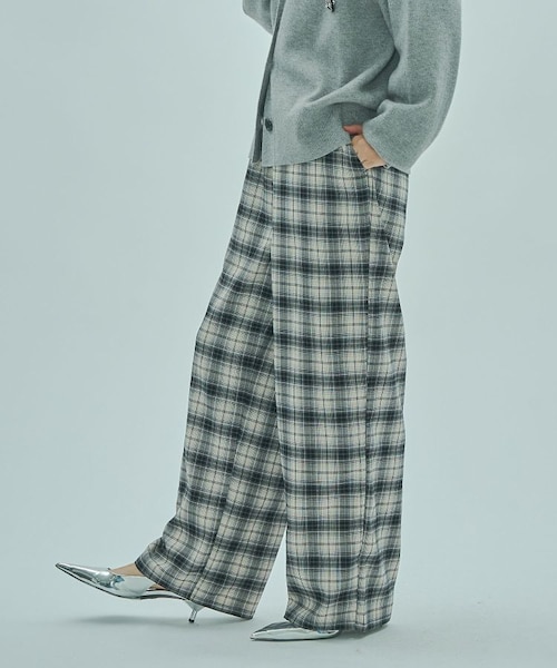 スラックス UNUSED check easy pants CHECK EASY PANTS｜ローズバッドの通販｜&mall（アンドモール）三井