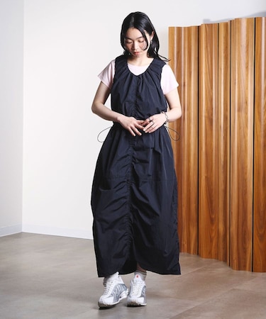 DRAWSTRING SLV.LESS DRESS