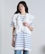 STRIPE H/S MINI CUT DRESS