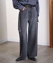 SLIT DENIM PANTS