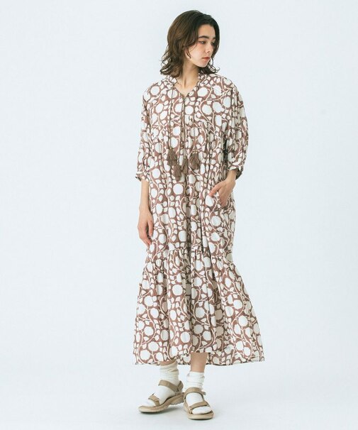 BLOCK PRINT SMOCK OP
