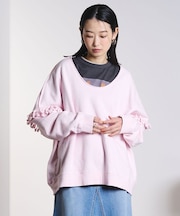 FRONT AND BACK FRINGE SWEAT