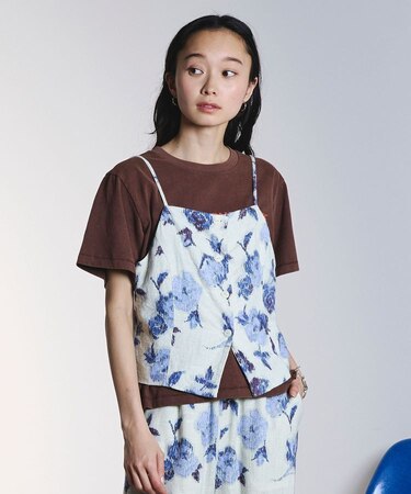 ROSE PRINT VEST