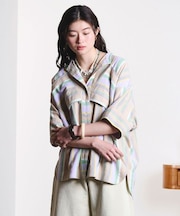 PANEL STRIPE S/S SHIRT