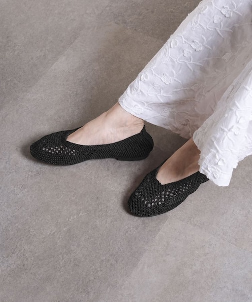 Bertuchi x GENE HEAVENS MESH FLAT SHOES
