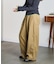 DENIM/BACK SATIN PANTS