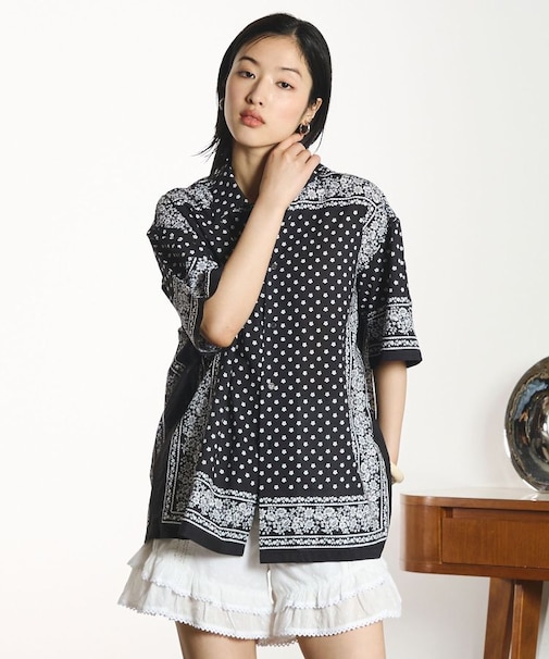 INDIA IS BEAUTIFUL & ROSE BUD Short-Sleeve Printed Shirt