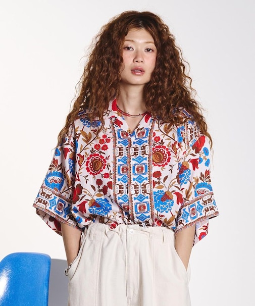 FLOWER PRINT SHORT SLEEVE SHIRT