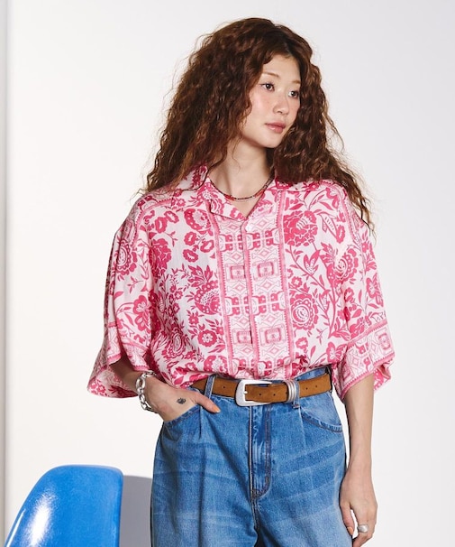 FLOWER PRINT SHORT SLEEVE SHIRT
