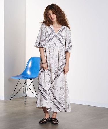 VOYAGE PRINT DRESS