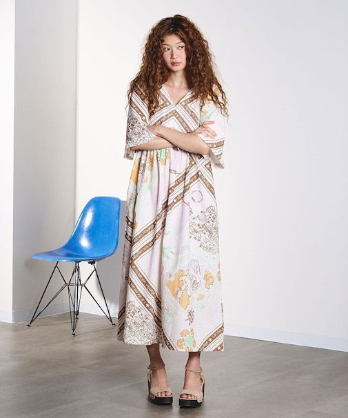 VOYAGE PRINT DRESS