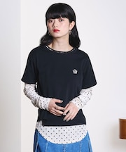 MARY QUANT BACK APPLIQUE T-SHIRT