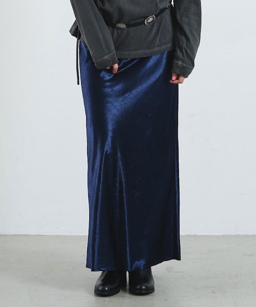 SATIN LONG SKIRT
