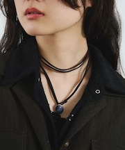 STONE LEATHER CODE NECKLACE