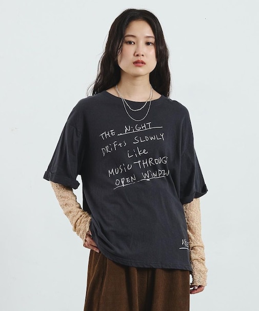 LACE SLEEVE LAYERED TEE