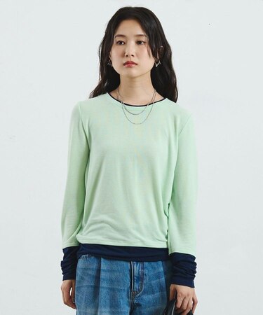 COLOR BLOCK LAYERED TEE