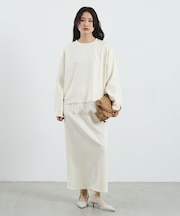 LACE HEM TOP AND SKIRT SET