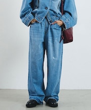 RIVETED DENIM PANTS