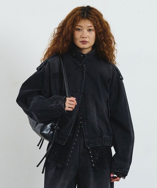 VOLUME SLEEVE DENIM JACKET