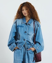 VOLUME SLEEVE DENIM JACKET