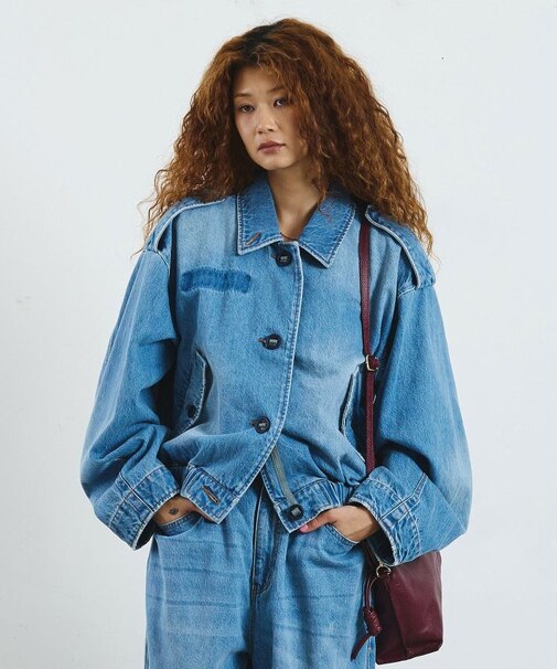 VOLUME SLEEVE DENIM JACKET