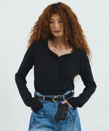 SQUARE NECK RIB TOP