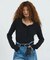 SQUARE NECK RIB TOP