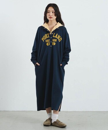HENLEY NECK DRESS