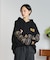 EMBROIDERY HOODED SWEAT