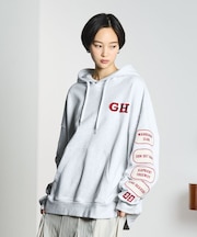 EMBROIDERY HOODED SWEAT