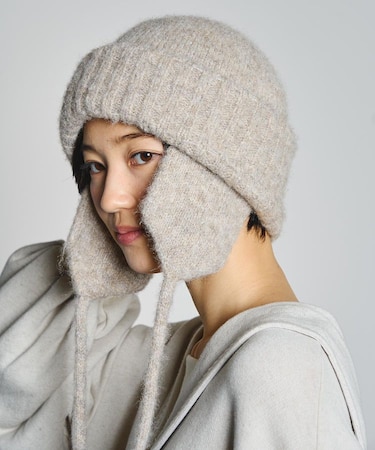 EAR FLAP KNIT CAP