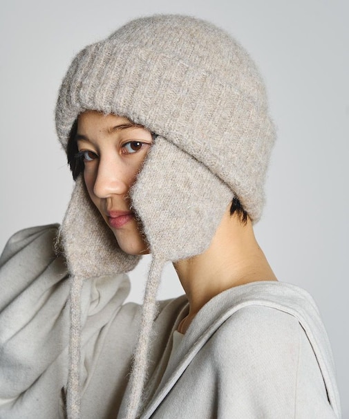 EAR FLAP KNIT CAP