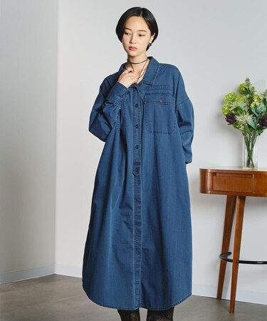 RIP STOP WORK POCKET SHIRT DRESS