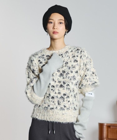 SHORT SLEEVE KNIT TOP