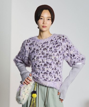 SHORT SLEEVE KNIT TOP