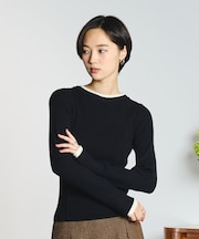 LAYERED LOOK RIB KNIT