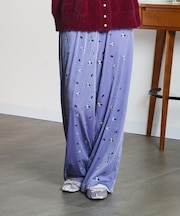 EMBROIDERY VELOUR PANTS